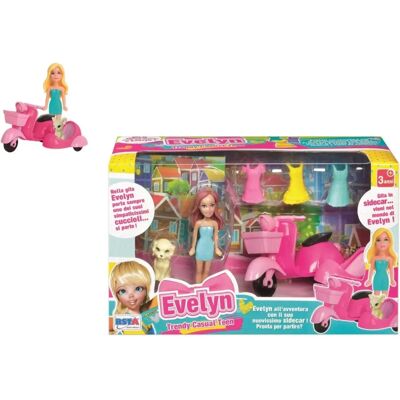 Ronchi Supertoys Evelyn Poupée Scooter & Tenues - Jeu - Publicité Ronchi Supertoys Evelyn Poupée Scooter & Tenues - Jeu - Publicité
