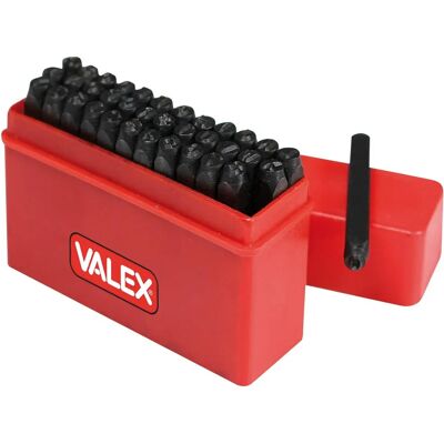 Valex Model 1980328 - Steel Letter and Number Punch Set Valex Model 1980328 - Steel Letter and Number Punch Set