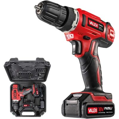 Valex Family-Tech 218 Accu Boor - 16+1 Koppel - LED Licht Valex Family-Tech 218 Accu Boor - 16+1 Koppel - LED Licht