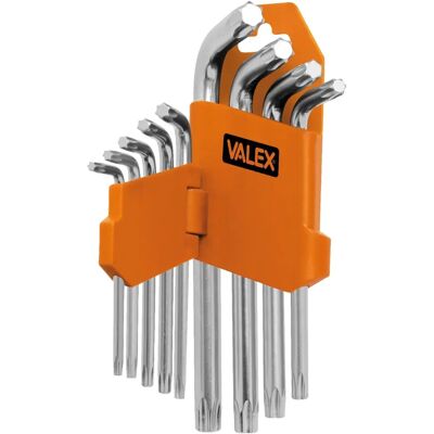 Set compatto Valex Torx - 9 pezzi, Acciaio cromo vanadio Set compatto Valex Torx - 9 pezzi, Acciaio cromo vanadio