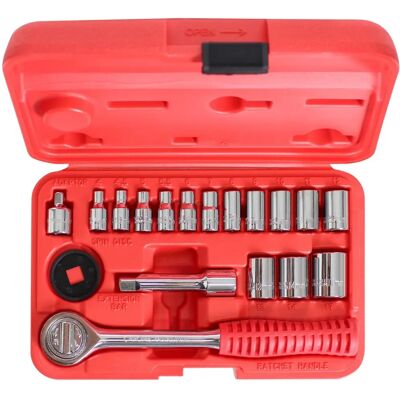 Valex set di 18 pezzi di bussole - Kit di strumenti Valex set di 18 pezzi di bussole - Kit di strumenti