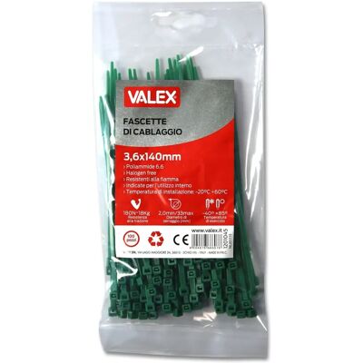 Valex Model 1201055 Witte kunststof kabelbinders - 430x4,8mm, Verpakking met 50 Valex Model 1201055 Witte kunststof kabelbinders - 430x4,8mm, Verpakking met 50