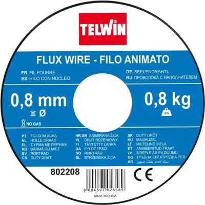 TELWIN Fluxdraad 0,8mm - 0,8kg - Staal TELWIN Fluxdraad 0,8mm - 0,8kg - Staal