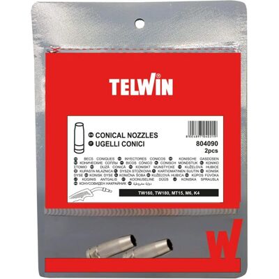 TELWIN - Conjunto de 2 bocais cônicos 804090 - Bocais para soldagem MIG-MAG TELWIN - Conjunto de 2 bocais cônicos 804090 - Bocais para soldagem MIG-MAG