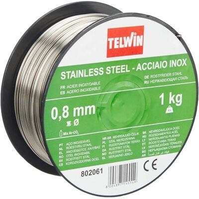 Telwin 0.8mm Stainless Steel Welding Wire - 1kg Telwin 0.8mm Stainless Steel Welding Wire - 1kg
