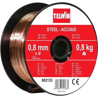 Telwin 0,8mm Staal Lasdraad - 0,8kg/5kg/15kg - Lasspoel Telwin 0,8mm Staal Lasdraad - 0,8kg/5kg/15kg - Lasspoel