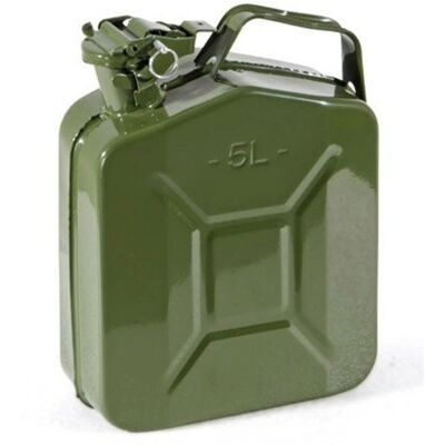 VerdeLook Tanica Carburante 5L Acciaio - Omologata UN - Verde VerdeLook Tanica Carburante 5L Acciaio - Omologata UN - Verde