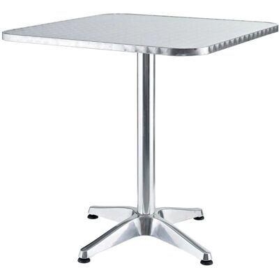 LIFEINGARDEN - Mesa cuadrada de aluminio con patas ajustables para bar y restaurante - 60x60cm LIFEINGARDEN - Mesa cuadrada de aluminio con patas ajustables para bar y restaurante - 60x60cm