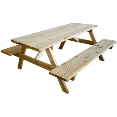VerdeLook Set Tavolo da Picnic in Legno - Mobili da Giardino e Campeggio Pieghevoli VerdeLook Set Tavolo da Picnic in Legno - Mobili da Giardino e Campeggio Pieghevoli