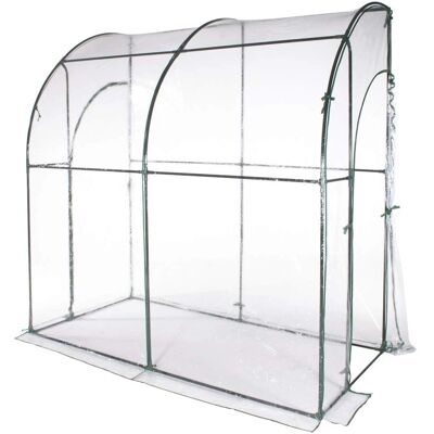 Invernadero de pared VERDELOOK - Metal y PVC, 2 puertas, 100x200x215 cm Invernadero de pared VERDELOOK - Metal y PVC, 2 puertas, 100x200x215 cm