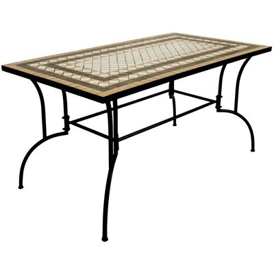Mesa de mosaico metálico rectangular Lifeingarden Classic i - Mesa Mesa de mosaico metálico rectangular Lifeingarden Classic i - Mesa