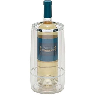 EXCELSA Modell - Satin Glacette Transparent mit Silberkante - Weinkühler EXCELSA Modell - Satin Glacette Transparent mit Silberkante - Weinkühler
