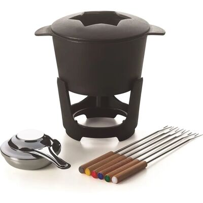Excelsa La Thuile Öntöttvas Fondue Készlet - 10 Részes, Fekete Excelsa La Thuile Öntöttvas Fondue Készlet - 10 Részes, Fekete