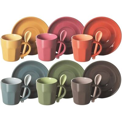 Excelsa Modèle - Ensemble de 6 tasses à café multicolores Excelsa Modèle - Ensemble de 6 tasses à café multicolores
