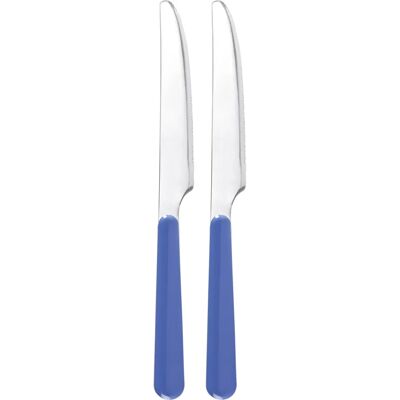 Set di 2 coltelli da carne in acciaio inossidabile - Azzurro Set di 2 coltelli da carne in acciaio inossidabile - Azzurro