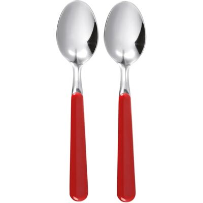 Excelsa Edelstahl Kaffee-Löffel Set - 2 Stück - Rot Excelsa Edelstahl Kaffee-Löffel Set - 2 Stück - Rot