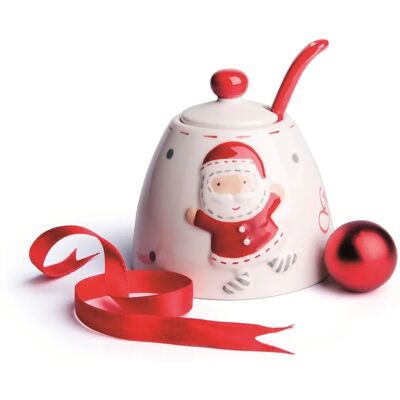 Sucrier Père Noël en céramique Excelsa - Cadeau de Noël - Publicité Sucrier Père Noël en céramique Excelsa - Cadeau de Noël - Publicité