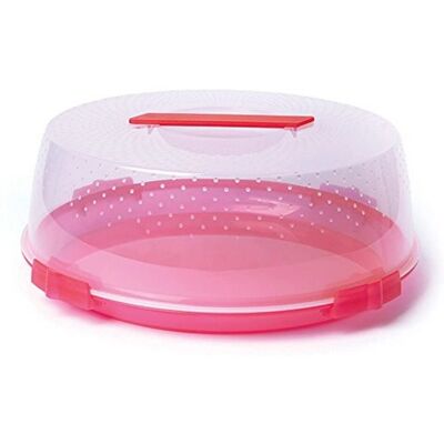 Transporteur à gâteau Rainbow EXCELSA - 32cm, Rouge, portable - Publicité Transporteur à gâteau Rainbow EXCELSA - 32cm, Rouge, portable - Publicité