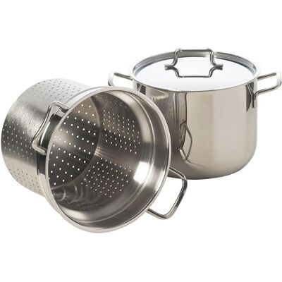 Excelsa Pot à Pâtes en Acier Inoxydable 6L - Cuiseur de Pâtes Excelsa Pot à Pâtes en Acier Inoxydable 6L - Cuiseur de Pâtes