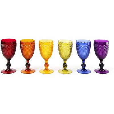 Excelsa Set di 6 Bicchieri in Plastica Multicolore Diamond - Bicchieri Excelsa Set di 6 Bicchieri in Plastica Multicolore Diamond - Bicchieri
