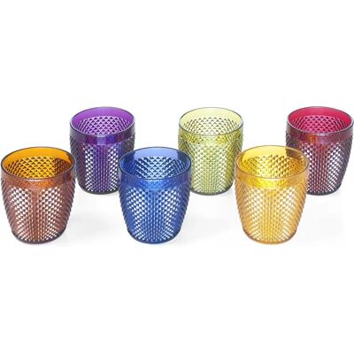 Set di 6 Bicchieri di Plastica Multicolore Excelsa Diamond Set di 6 Bicchieri di Plastica Multicolore Excelsa Diamond