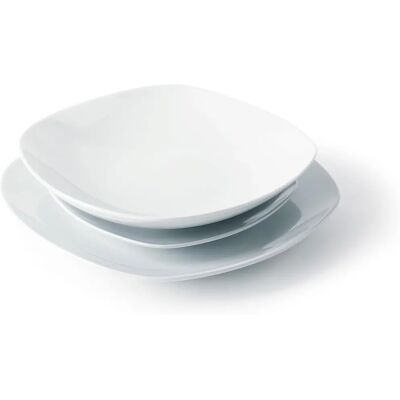 Ensemble de Vaisselle Blanc Excelsa - Assiettes plates, profondes, fruits Ensemble de Vaisselle Blanc Excelsa - Assiettes plates, profondes, fruits