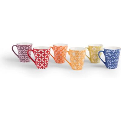 Set de Tasses Etnika Excelsa - Porcelaine Multicolore 33cl Set de Tasses Etnika Excelsa - Porcelaine Multicolore 33cl
