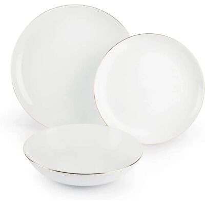 Excelsa Weiß & Gold Geschirrset - 18 Teile - Für besondere Anlässe Excelsa Weiß & Gold Geschirrset - 18 Teile - Für besondere Anlässe