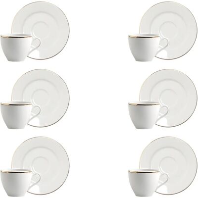 Set di tazze da caffè Excelsa Merry Christmas - 6 pezzi, 10cl, bianco/oro Set di tazze da caffè Excelsa Merry Christmas - 6 pezzi, 10cl, bianco/oro