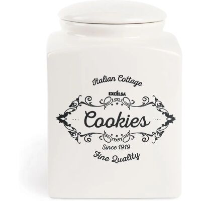 Boîte à biscuits en céramique Excelsa - 3L, Blanc, Design élégant Boîte à biscuits en céramique Excelsa - 3L, Blanc, Design élégant