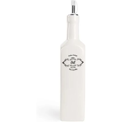 Excelsa Pot à huile - Céramique - Blanc ivoire - 500 ml Excelsa Pot à huile - Céramique - Blanc ivoire - 500 ml
