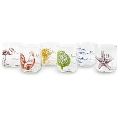 Ensemble de 6 verres Faune & Flore d'Excelsa - Verres à eau Ensemble de 6 verres Faune & Flore d'Excelsa - Verres à eau