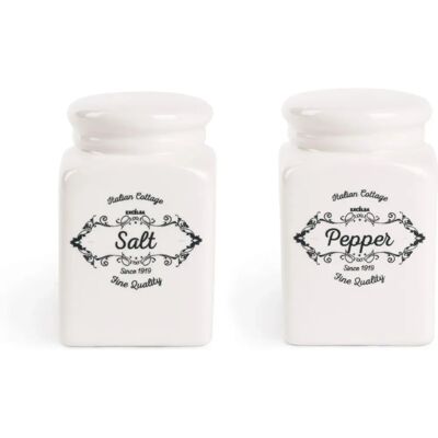 Set Sel et Poivre Excelsa - Céramique, Blanc - Ustensiles de Cuisine - Publicité Set Sel et Poivre Excelsa - Céramique, Blanc - Ustensiles de Cuisine - Publicité