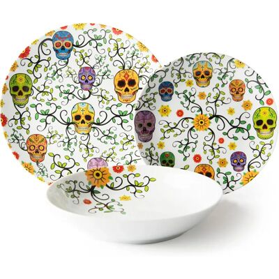 Service de vaisselle coloré Excelsa Calavera - 18 pièces - Ensemble de vaisselle Service de vaisselle coloré Excelsa Calavera - 18 pièces - Ensemble de vaisselle