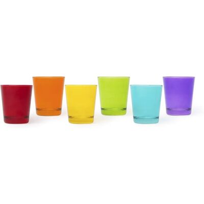 Excelsa Portofino Set aus 6 Mehrfarbigen Gläser 30cl Excelsa Portofino Set aus 6 Mehrfarbigen Gläser 30cl