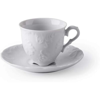 Juego de café Rococó Blanco Excelsa - 6 Tazas y Platillos Juego de café Rococó Blanco Excelsa - 6 Tazas y Platillos