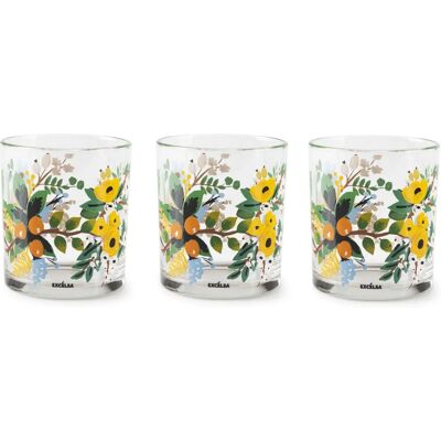 Ensemble de 3 Verres Transparents Multicolores Excelsa 65216 - Type de Verre Ensemble de 3 Verres Transparents Multicolores Excelsa 65216 - Type de Verre