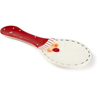 Excelsa Snowman Ceramic Spoon Rest - Christmas Decor Excelsa Snowman Ceramic Spoon Rest - Christmas Decor