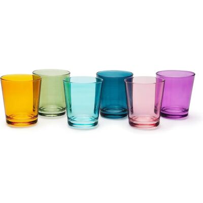 Ensemble de Verres Portofino d'Excelsa - 30cl, Multicolore, Lavable au Lave-Vaisselle Ensemble de Verres Portofino d'Excelsa - 30cl, Multicolore, Lavable au Lave-Vaisselle