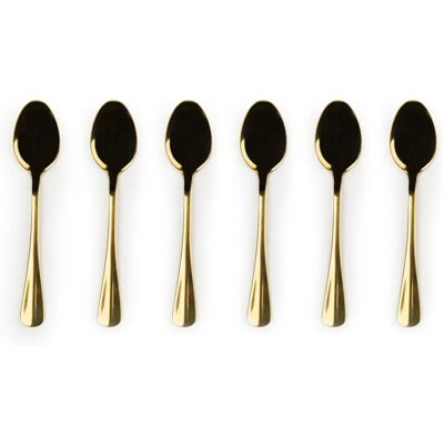 Excelsa Gold Kaffeelöffel - Set mit 6, Edelstahldesign Excelsa Gold Kaffeelöffel - Set mit 6, Edelstahldesign
