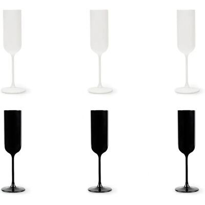 Ensemble de 6 Verres Nordiques Excelsa - Noir et Blanc Ensemble de 6 Verres Nordiques Excelsa - Noir et Blanc