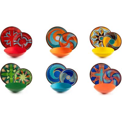 Excelsa - Dakar - Porcelaine - Multicolore - Service de vaisselle Excelsa - Dakar - Porcelaine - Multicolore - Service de vaisselle