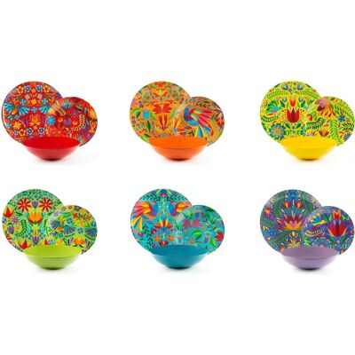 Excelsa Ensemble de 18 assiettes Mexican Flower - Dinnerware Set Excelsa Ensemble de 18 assiettes Mexican Flower - Dinnerware Set