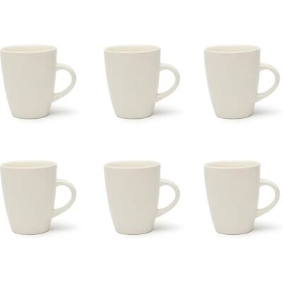 Ensemble de 6 Tasses en Céramique Blanche Excelsa - 40cl Ensemble de 6 Tasses en Céramique Blanche Excelsa - 40cl