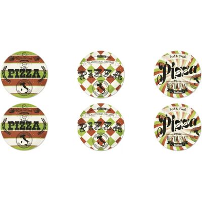 Set di 6 piatti per pizza Little Italy - Porcellana 31,5cm multicolore Set di 6 piatti per pizza Little Italy - Porcellana 31,5cm multicolore