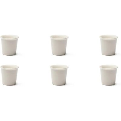 Excelsa Fashion White - 9 cl - 6 stuks - porseleinen koffietas-set Excelsa Fashion White - 9 cl - 6 stuks - porseleinen koffietas-set