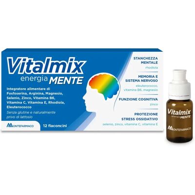 Montefarmaco Otc Spa Vitalmix Mente 12 Flaconcini - Supporto Memoria e Concentrazione Montefarmaco Otc Spa Vitalmix Mente 12 Flaconcini - Supporto Memoria e Concentrazione
