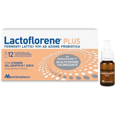 MONTEFARMACO OTC SPA Lactoflorene Plus - Integratore probiotico - 12 x 10ml MONTEFARMACO OTC SPA Lactoflorene Plus - Integratore probiotico - 12 x 10ml