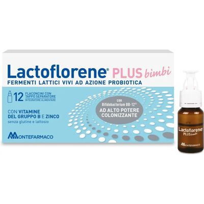 Montefarmaco Lactoflorene Plus Bambini - 12 Flaconi - Integratore Probiotico Montefarmaco Lactoflorene Plus Bambini - 12 Flaconi - Integratore Probiotico