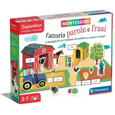 Clementoni 16369 - Jeu Montessori Mots & Phrases Ferme - Publicité Clementoni 16369 - Jeu Montessori Mots & Phrases Ferme - Publicité